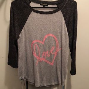 Gray Love Heart Shirt
